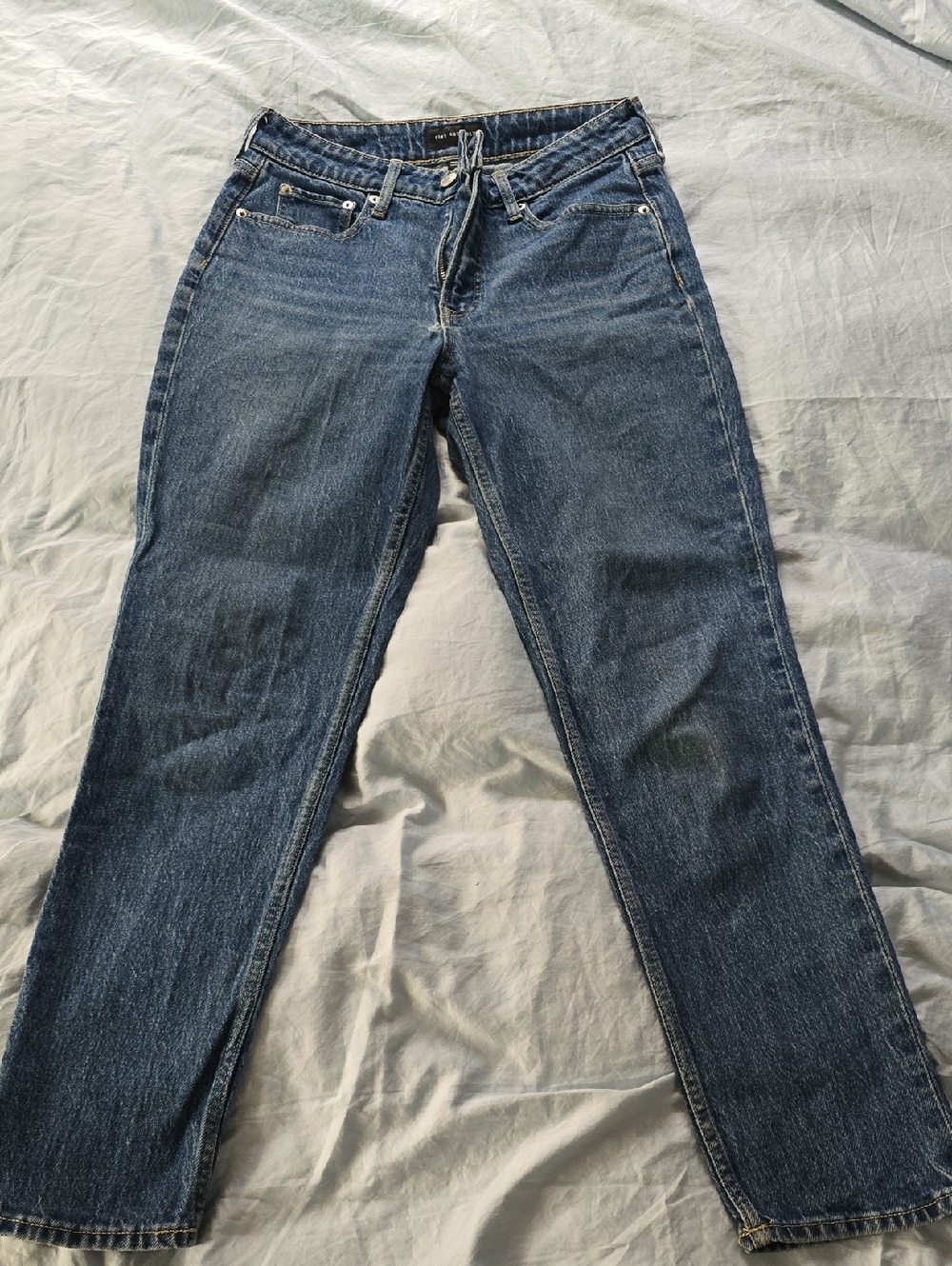 Classic Straight-Leg Jeans in Medium Blue